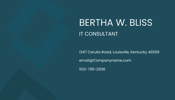 Free IT Consultant Business Card Template to Edit Online