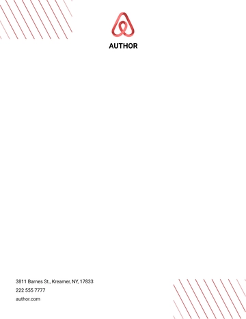 Free Author Letterhead Template to Edit Online