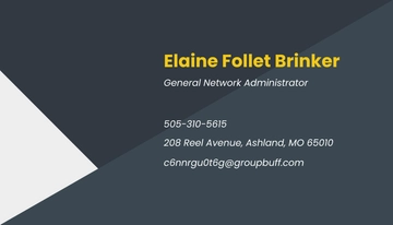 Free Network Administration Business Card Template to Edit Online
