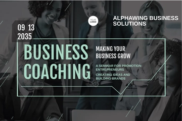 Free Business Coach Postcard Template to Edit Online