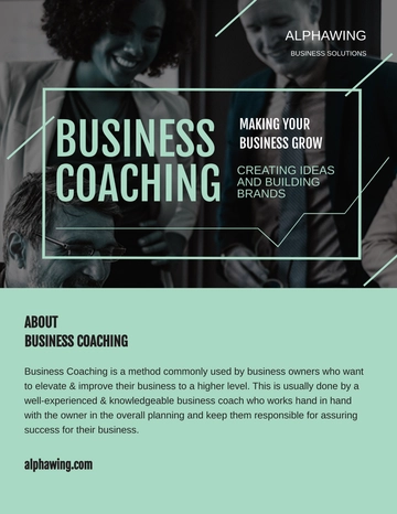 Free Business Coach Pamphlet Template to Edit Online