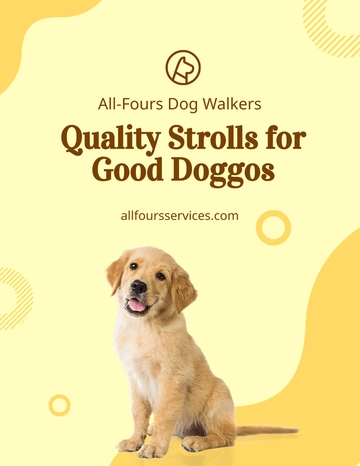Free Dog Walker Flyer Template to Edit Online
