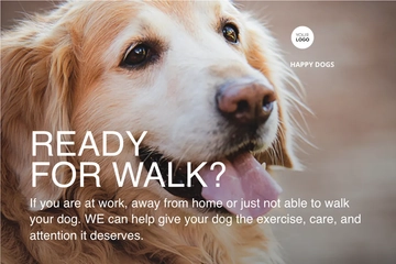 Free Dog Walker Postcard Template to Edit Online