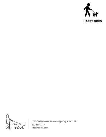 Free Dog Walker Letterhead Template to Edit Online