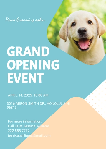 Free Pet Grooming Invitation Template to Edit Online