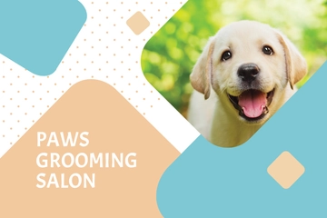 Free Pet Grooming Postcard Template to Edit Online