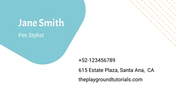 Free Pet Grooming Business Card Template to Edit Online