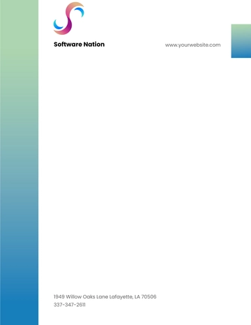 Free Software Development Letterhead Template to Edit Online