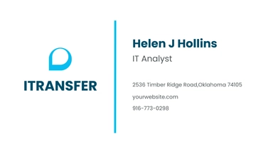 Free IT Professional Business Card Template to Edit Online