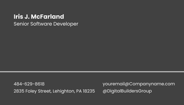 Free Software Development Business Card Template to Edit Online