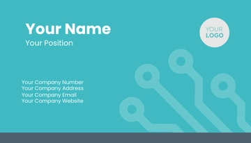 Free Technology Business Card Template to Edit Online