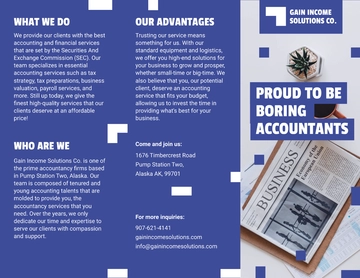 Free Accountancy Firm Tri-Fold Brochure Template to Edit Online