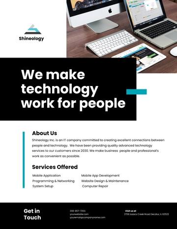 Free Modern IT Flyer Template to Edit Online