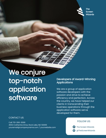 Free Application Software Developer Flyer Template to Edit Online