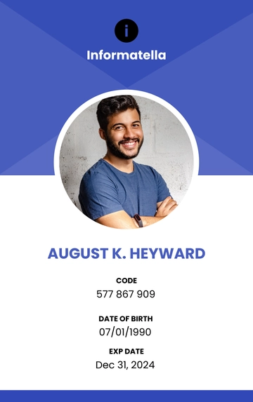 Free Sample IT Company ID Card Template to Edit Online