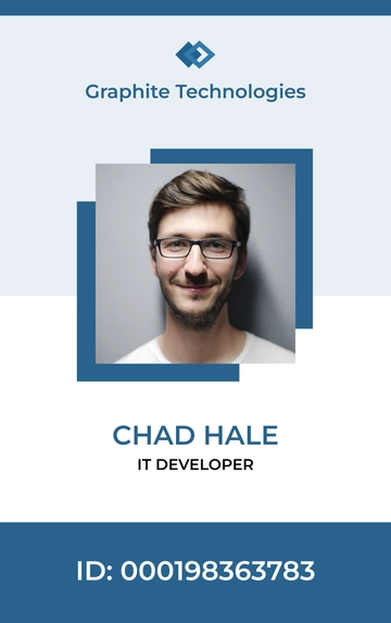 Free Simple IT ID Card Template to Edit Online