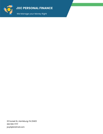 Free Financial Advisor Letterhead Template to Edit Online