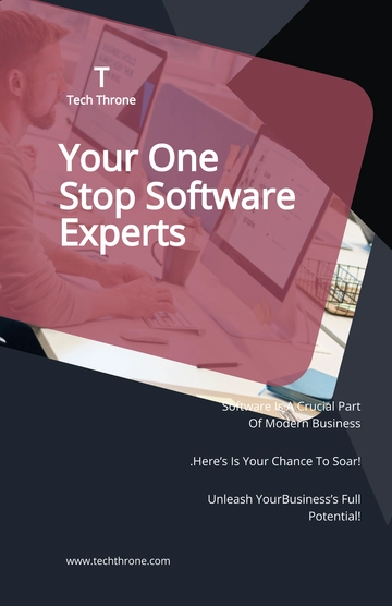 Free Elegant Software Poster Template to Edit Online