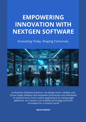 Free Software Company Poster Template to Edit Online