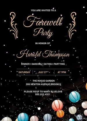Farewell Party Invitation Template
