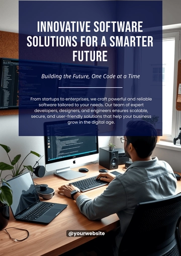 Free Software Development Poster Template to Edit Online