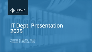 Free IT Department Presentation Template to Edit Online