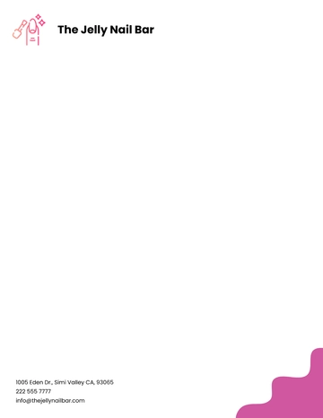 Free Nail Studio Shop Letterhead Template to Edit Online