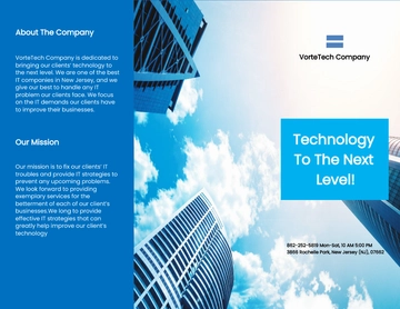 Free Tri-Fold Modern IT Brochure Template to Edit Online