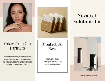 Free Tri-Fold Elegant IT Brochure Template to Edit Online