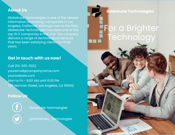 Free Bi-Fold Elegant IT Brochure Template to Edit Online