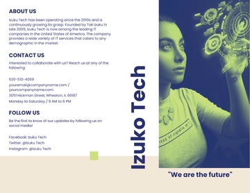 Free Bi-Fold IT Business Brochure Template to Edit Online