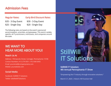Free Bi-Fold IT Show Brochure Template to Edit Online