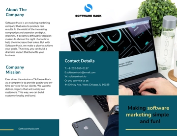 Free Tri-Fold Software Marketing Brochure Template to Edit Online
