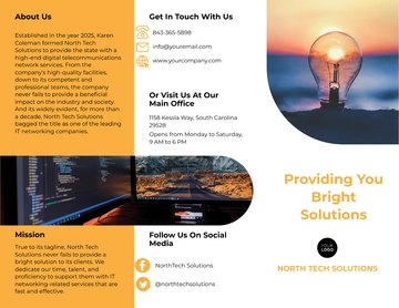Free Tri-Fold Networking Brochure Template to Edit Online