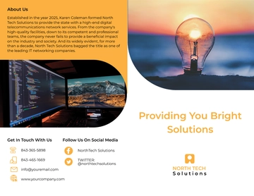 Free Bi-Fold Networking Brochure Template to Edit Online