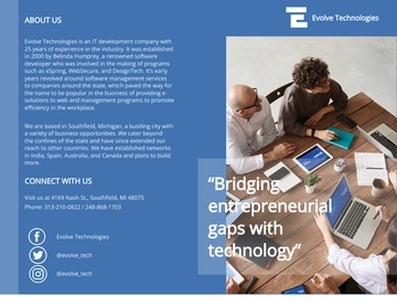 Free Bi-Fold IT Development Brochure Template to Edit Online
