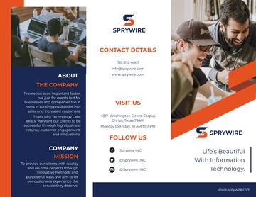 Free Tri-Fold IT Promotional Brochure Template to Edit Online