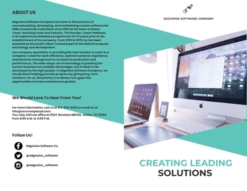 Free Bi-Fold Computer Programming Brochure Template to Edit Online