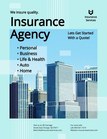 Free Commercial Insurance Agency Flyer Template to Edit Online