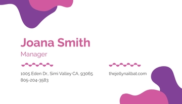 Free Nail Studio Shop Business Card Template to Edit Online