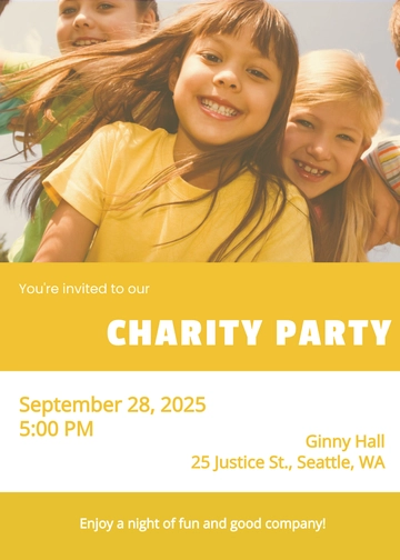 Free NGO Invitation Template to Edit Online