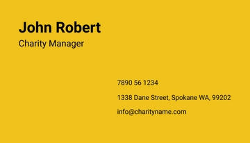 Free NGO Business Card Template to Edit Online