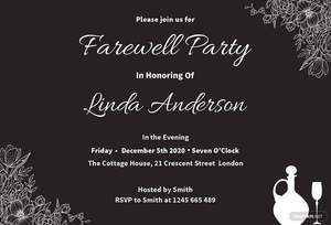 Chalkboard Farewell Invitation Template