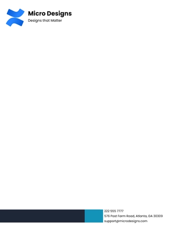 Free Simple Real Estate Letterhead Template to Edit Online