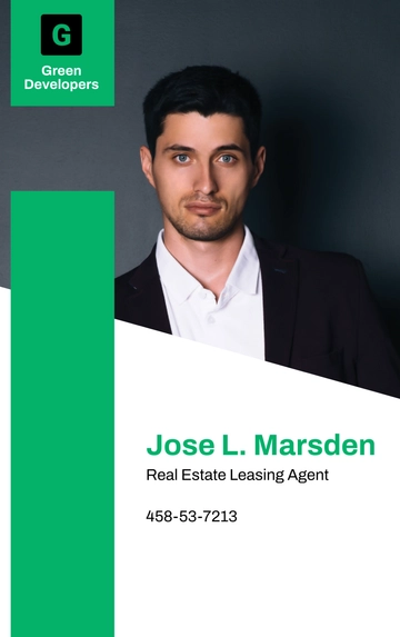 Free Elegant Real Estate ID Card Template to Edit Online