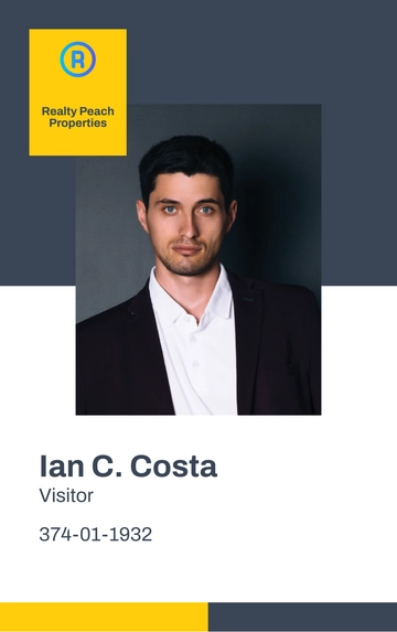 Free Real Estate Visiting ID Card Template to Edit Online
