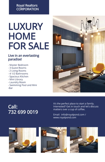 Free Elegant Real Estate Poster Template to Edit Online