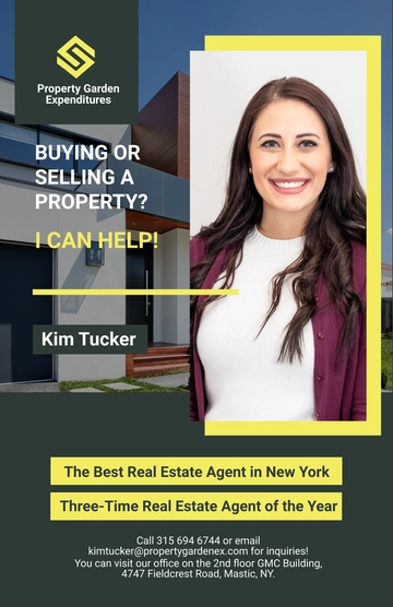 Free Real Estate Agent Poster Template to Edit Online