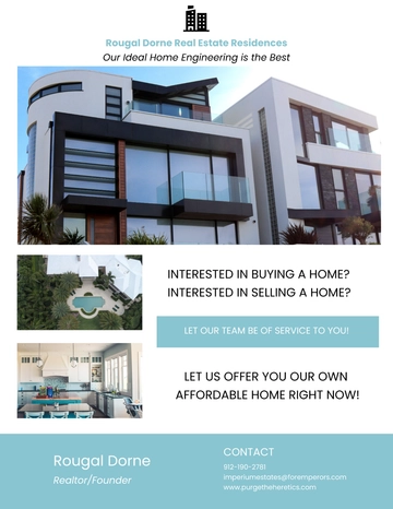 Free Lender and Real Estate Realtor Flyer Template to Edit Online