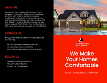 Free Bi-Fold Real Estate Sales Brochure Template to Edit Online